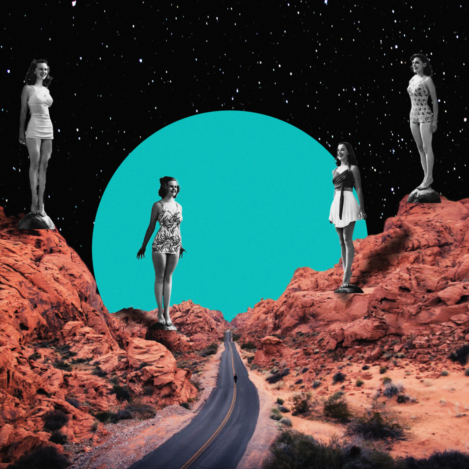 Canyon Swimsuits, photocollage d'Axel Rigaud, Colonel Collage