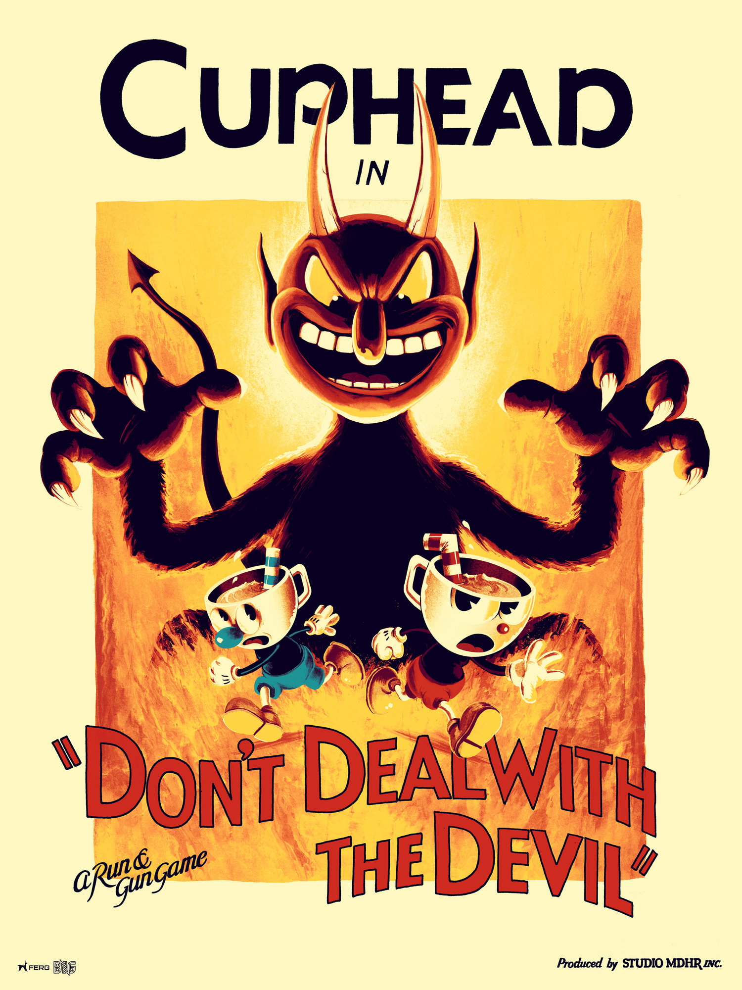 Poster Cuphead "Don't  Deal with the Devil"