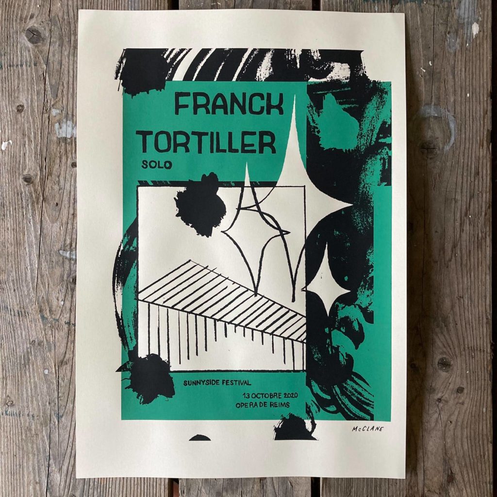 Affiche du duo Atelier Mcclane pour le solo de Franck Tortiller